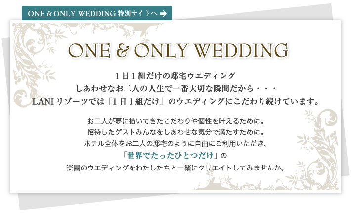 ONE & ONLY WEDDING