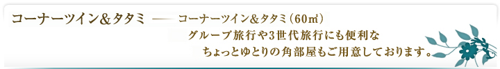 コーナーツイン＆タタミ