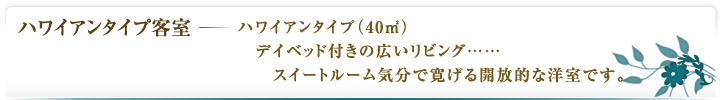 ハワイアンタイプ客室
