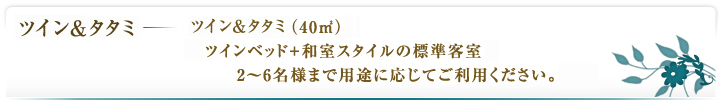 ツイン＆タタミ